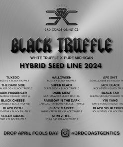 full line up of strains and their crosses from the 3rd Coast Genetics new drop Black Truffle