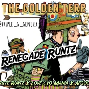 illustrated cover image for strain renegade runtz from breeder the golden terp by triple g genetix